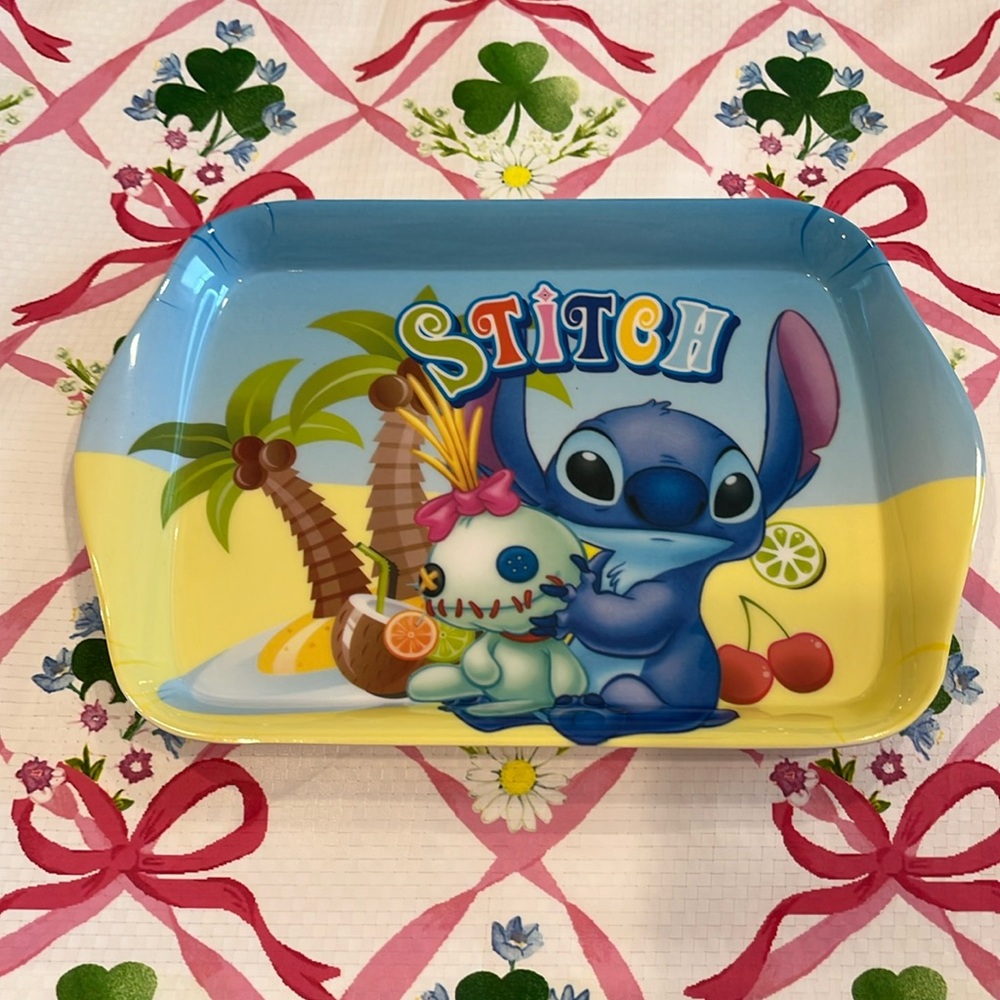 Stitch Beach Themed Small Plastic Tray